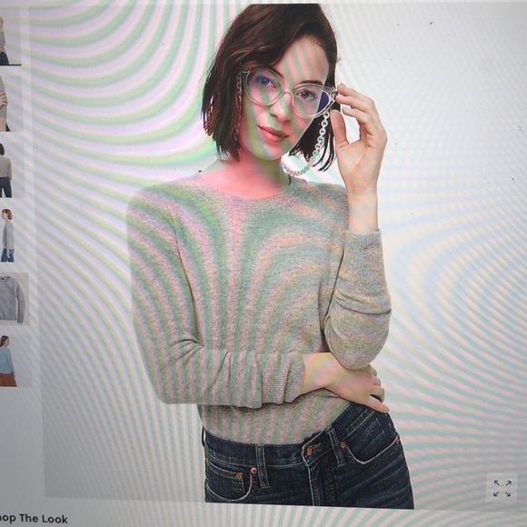 J-Crew Cashmere Sweater, size M, Solid gray not Heather gray like on model - Picture 7 of 7